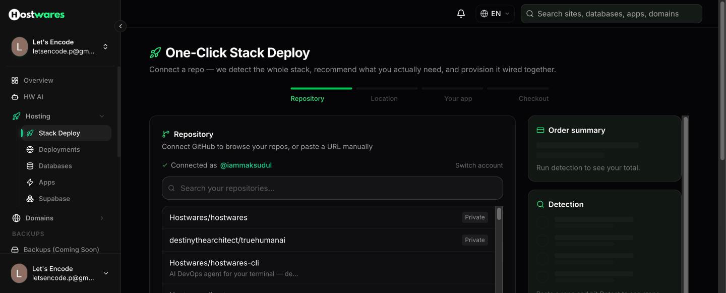 Connect your repository